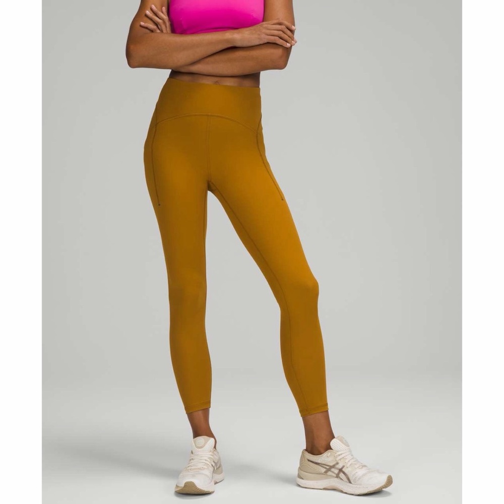 Lululemon Power Thru High-Rise Tight 25" Gold Spice